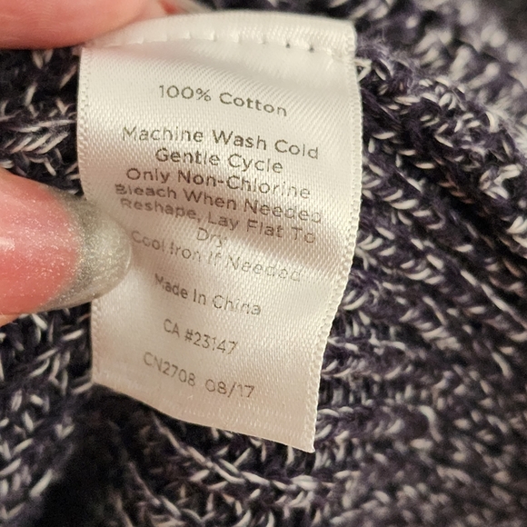 Talbots dark grey cable knit sweater sz XL - Picture 6 of 8